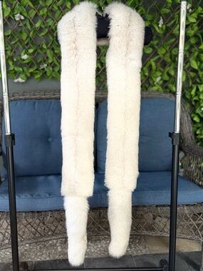 Blue Fox Real Fox Fur Fling Boa Scarf Wrap New Item Made in USA |103 Inches Long